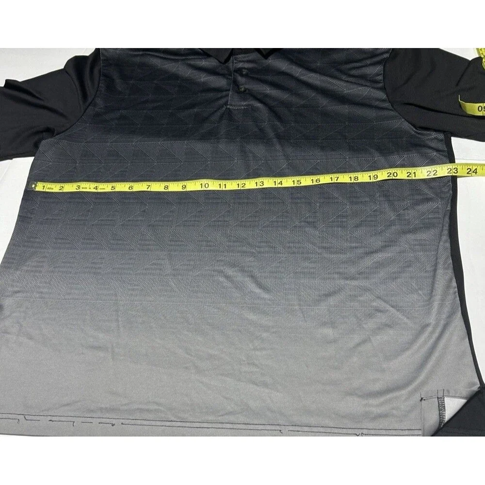Ben Hogan Performance Men's Polo Shirt Gray/Black Ombre Size Large Golf